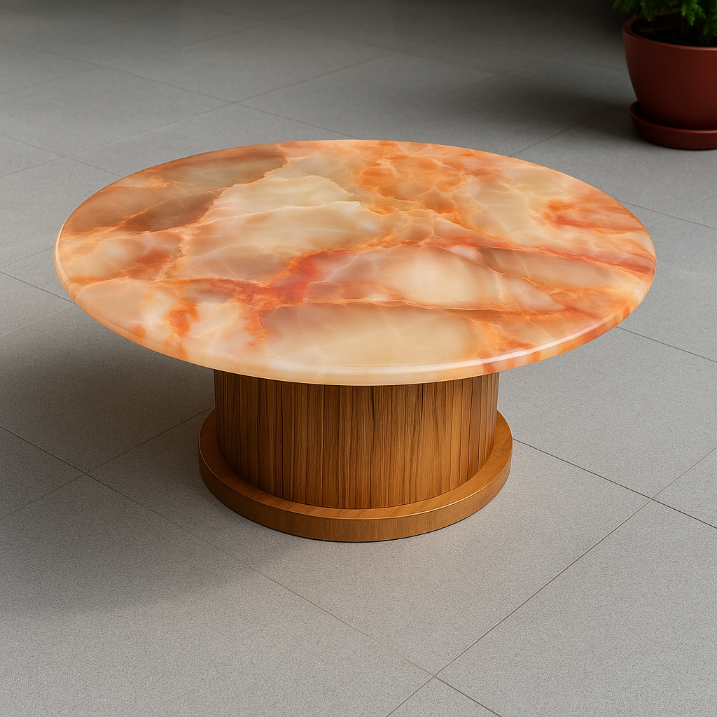 Rondelle de table en onyx